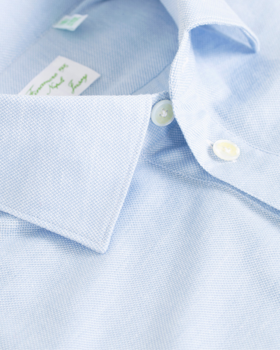 Herre | Pikéer | Finamore Napoli | Orlando Long Sleeve Polo Light Blue