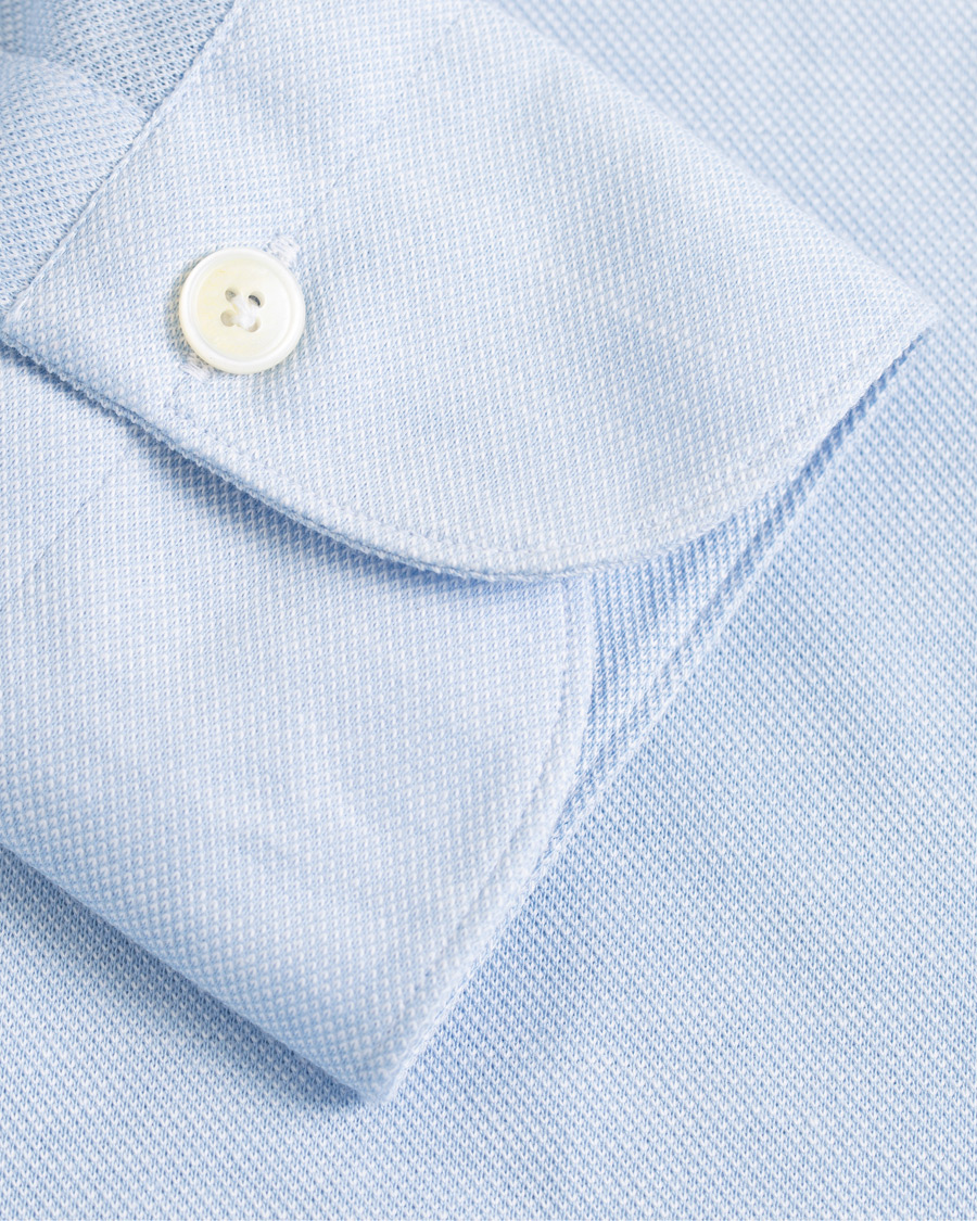 Herre | Pikéer | Finamore Napoli | Orlando Long Sleeve Polo Light Blue