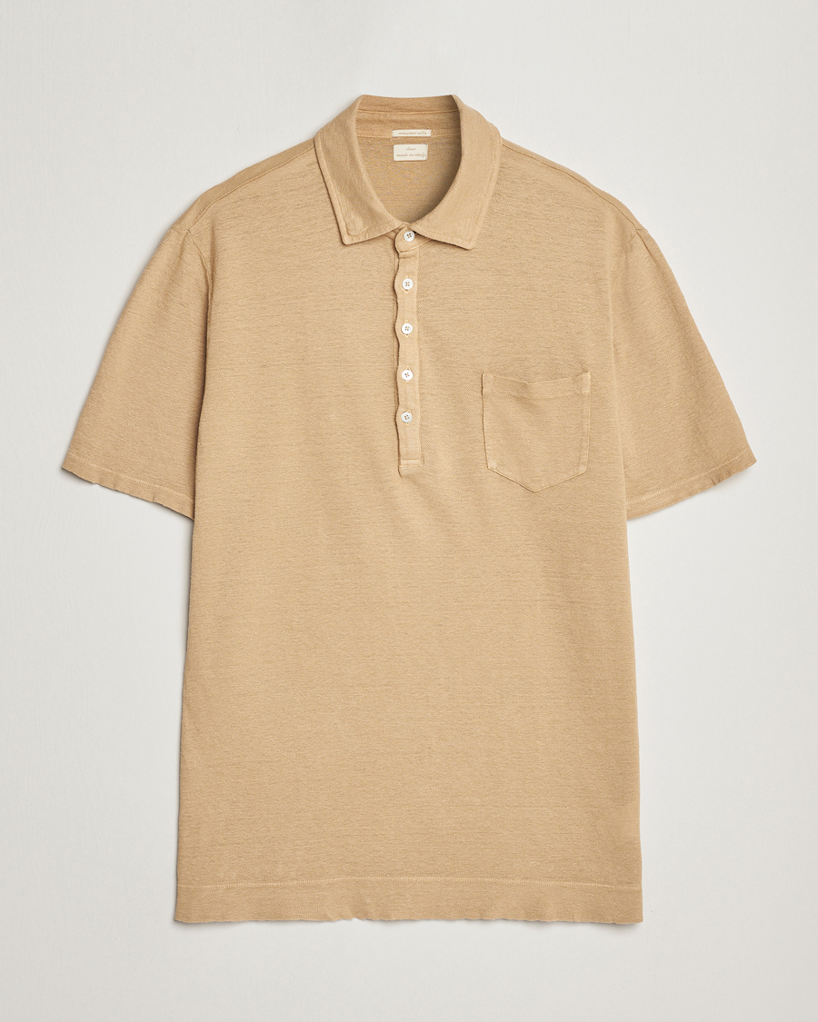 Herre | Pikéer | Massimo Alba | Wembley Linen Polo Sand