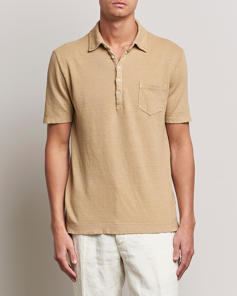 Herre | Pikéer | Massimo Alba | Wembley Linen Polo Sand