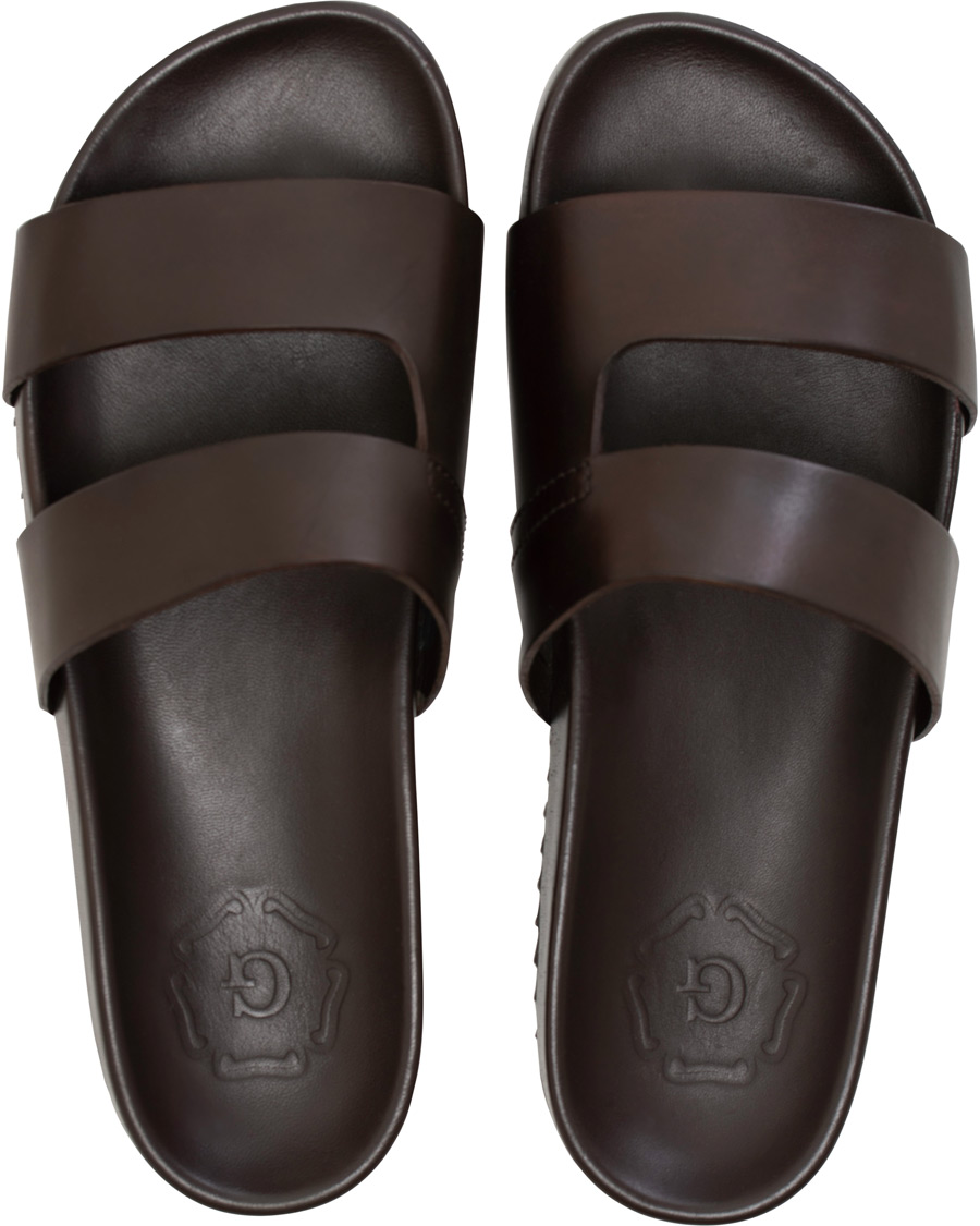 Herre | Grenson Chadwick Handpainted Sandal Dark Brown Calf | Grenson | Chadwick Handpainted Sandal Dark Brown Calf
