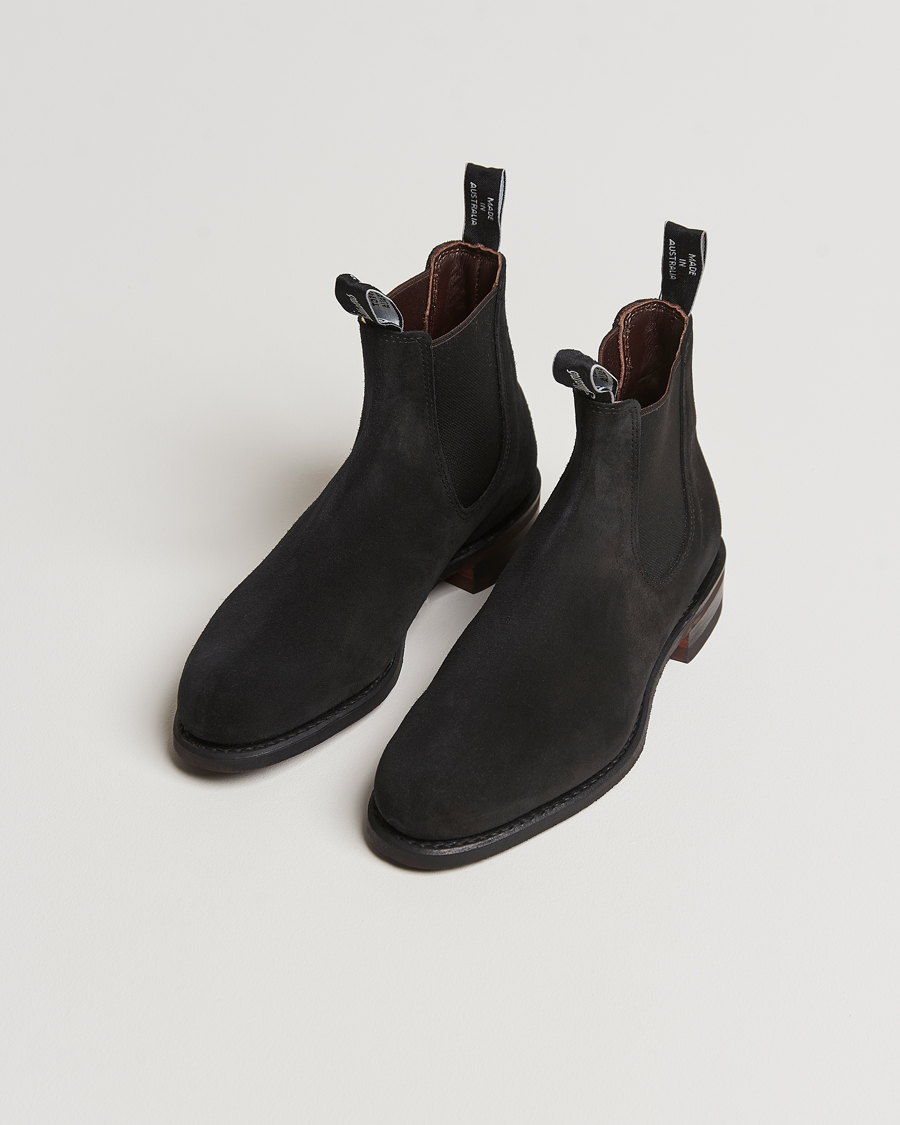 Herre | Svarte støvler | R.M.Williams | Wentworth G Boot Black Suede