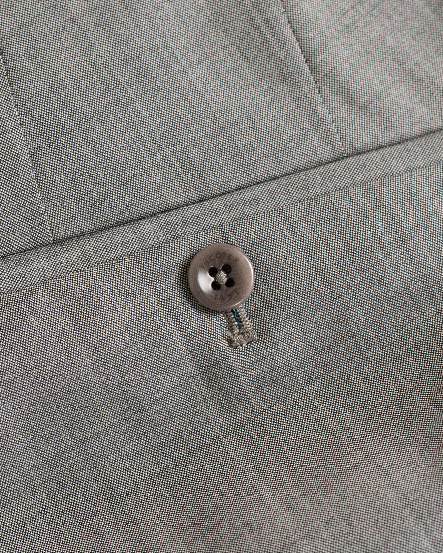 Herre | Bukser | Incotex | Slim Fit Pleated Super 130's Wool Trousers Light Grey
