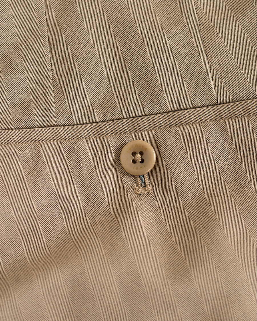 Herre | Bukser | Incotex | Solaro High Waist Side Adjuster Pleated Chino Tobacco