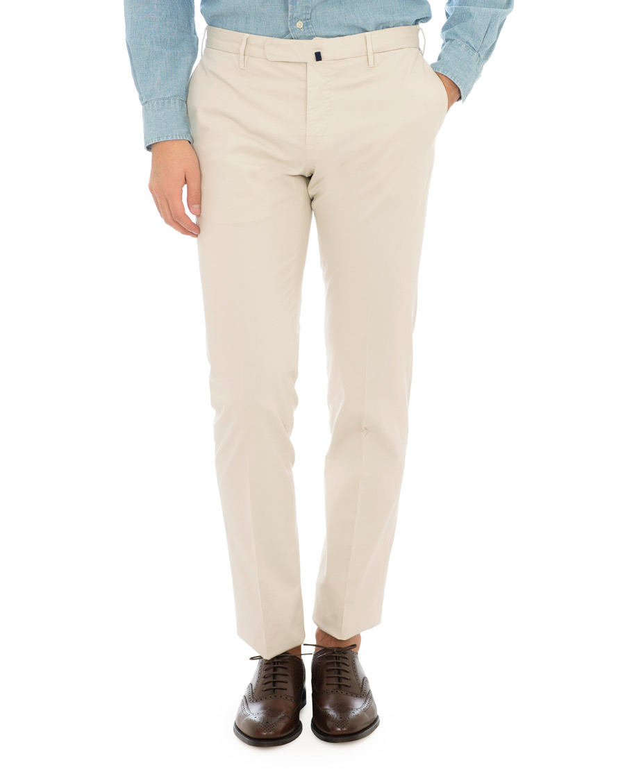 Herre | Bukser | Incotex | Slim Fit Stretch Chinos Off White