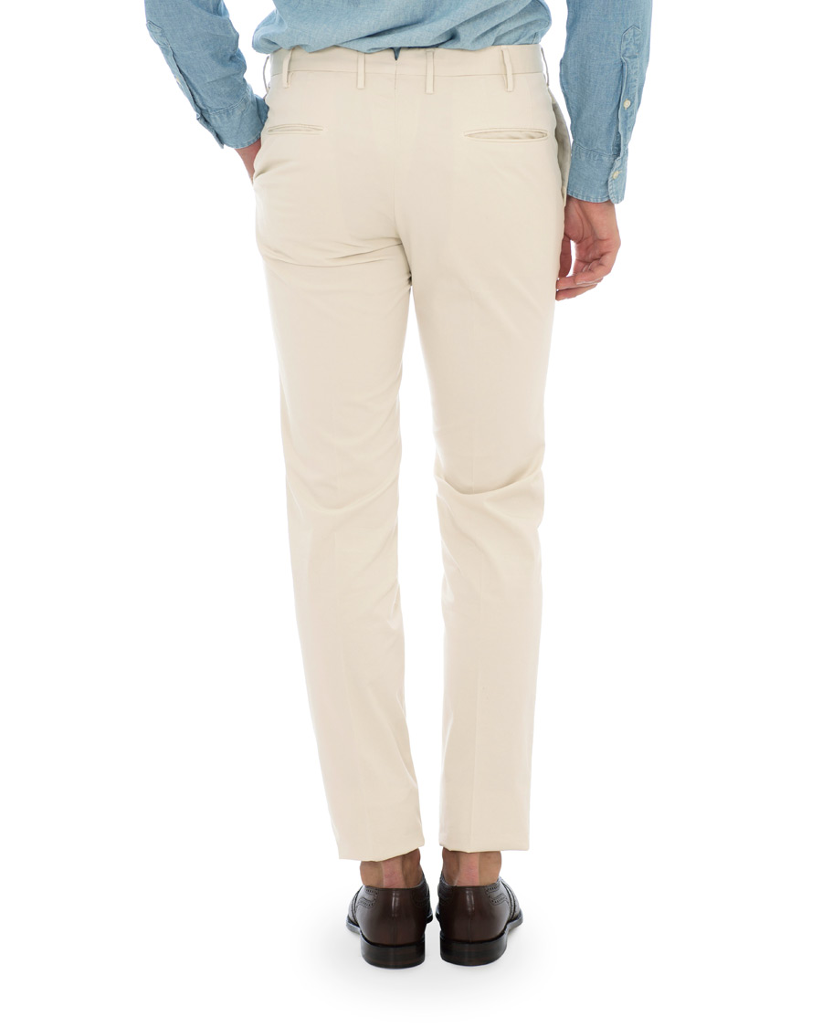 Herre | Bukser | Incotex | Slim Fit Stretch Chinos Off White
