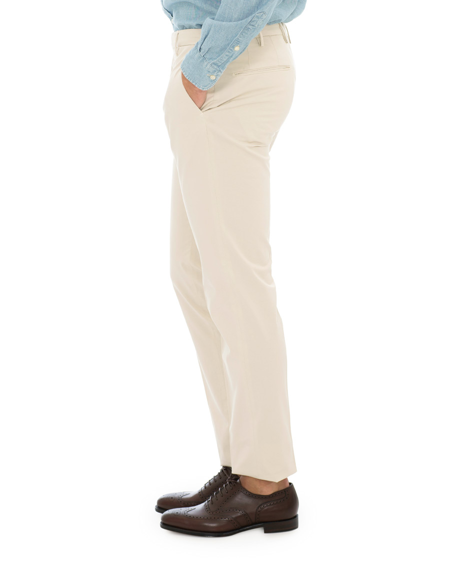Herre | Bukser | Incotex | Slim Fit Stretch Chinos Off White