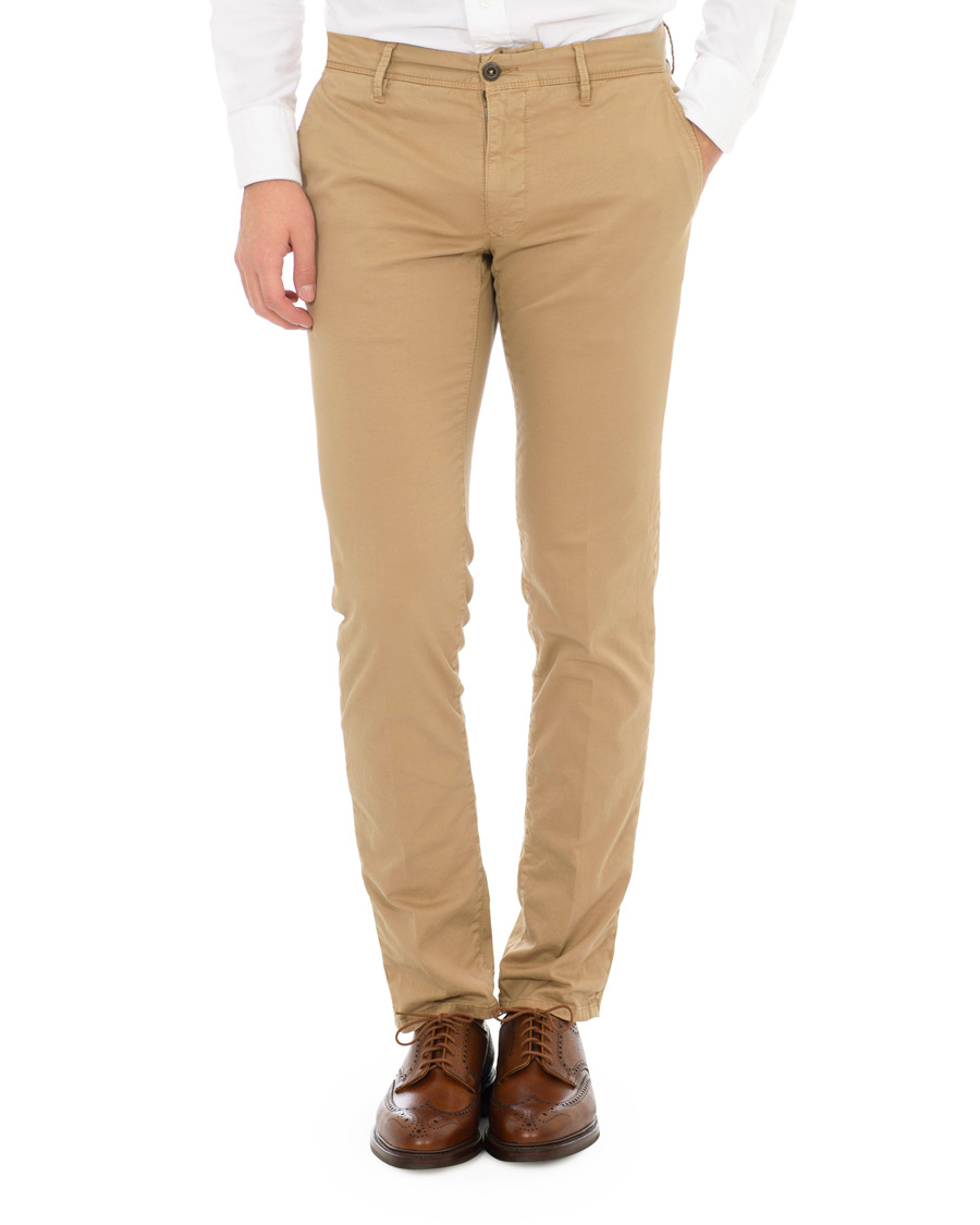 Herre | Bukser | Incotex | Slim Fit Stretch Slacks Khaki