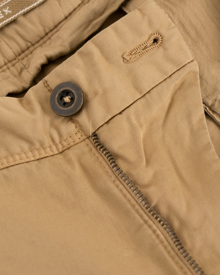 Herre | Bukser | Incotex | Slim Fit Stretch Slacks Khaki
