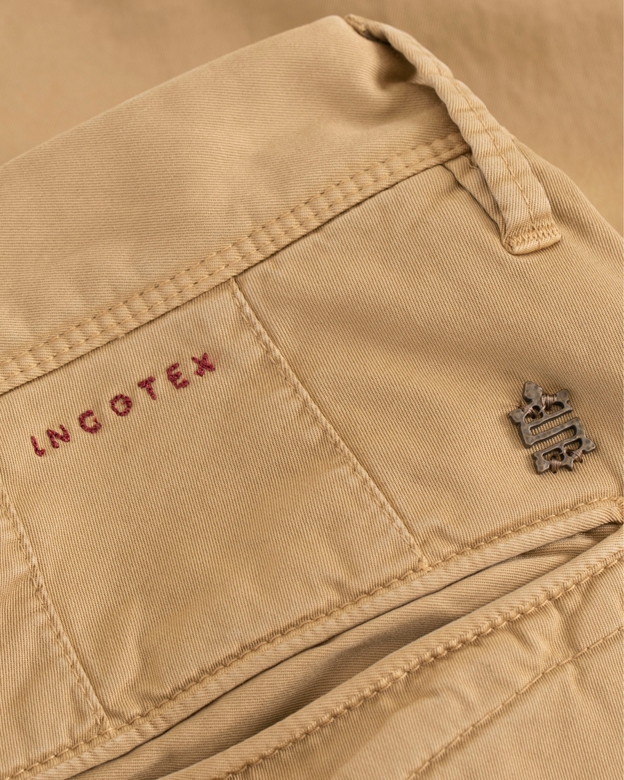 Herre | Bukser | Incotex | Slim Fit Stretch Slacks Khaki