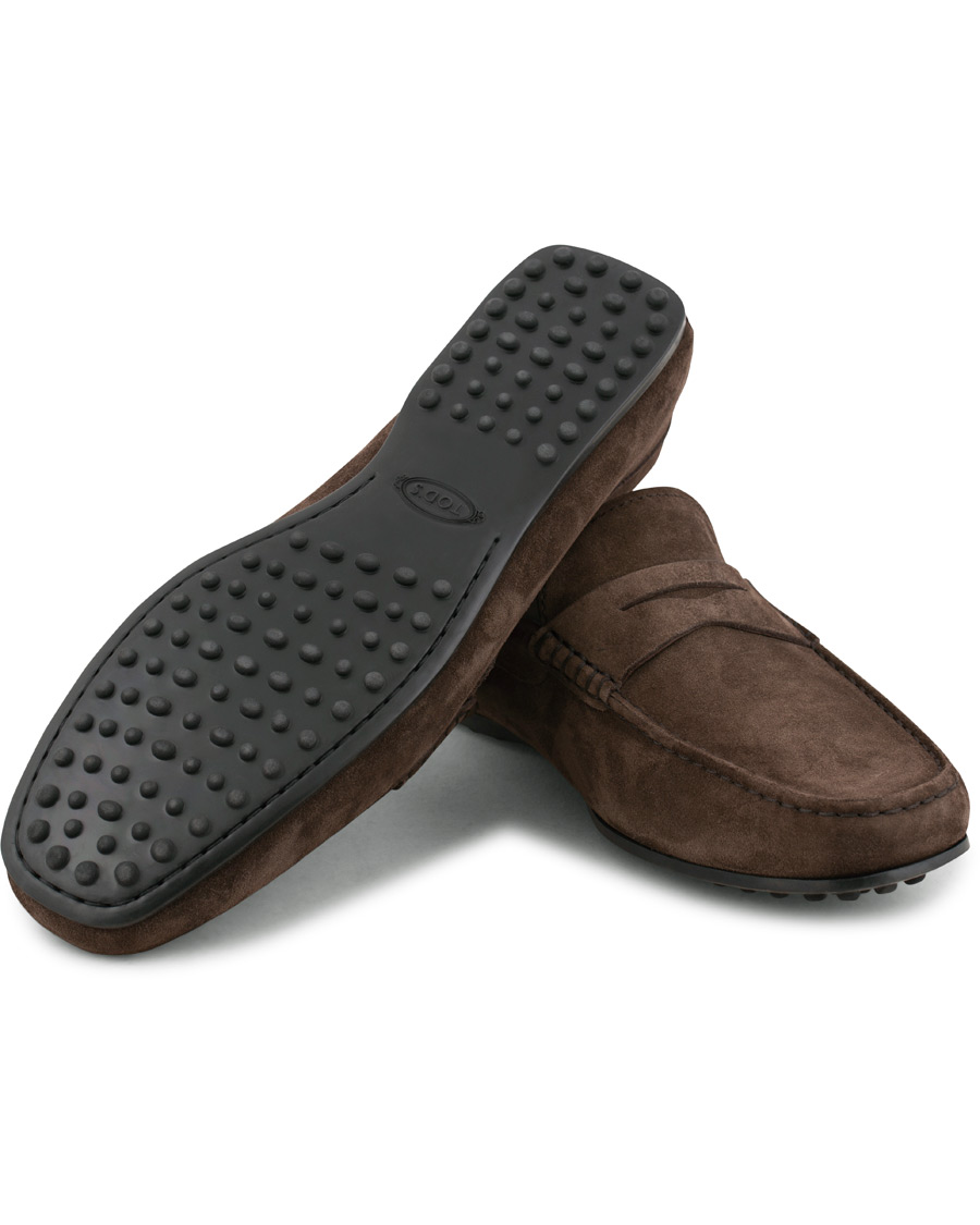 Herre | Tod's City Gommino Loafer Dark Brown Suede | Tod's | City Gommino Loafer Dark Brown Suede