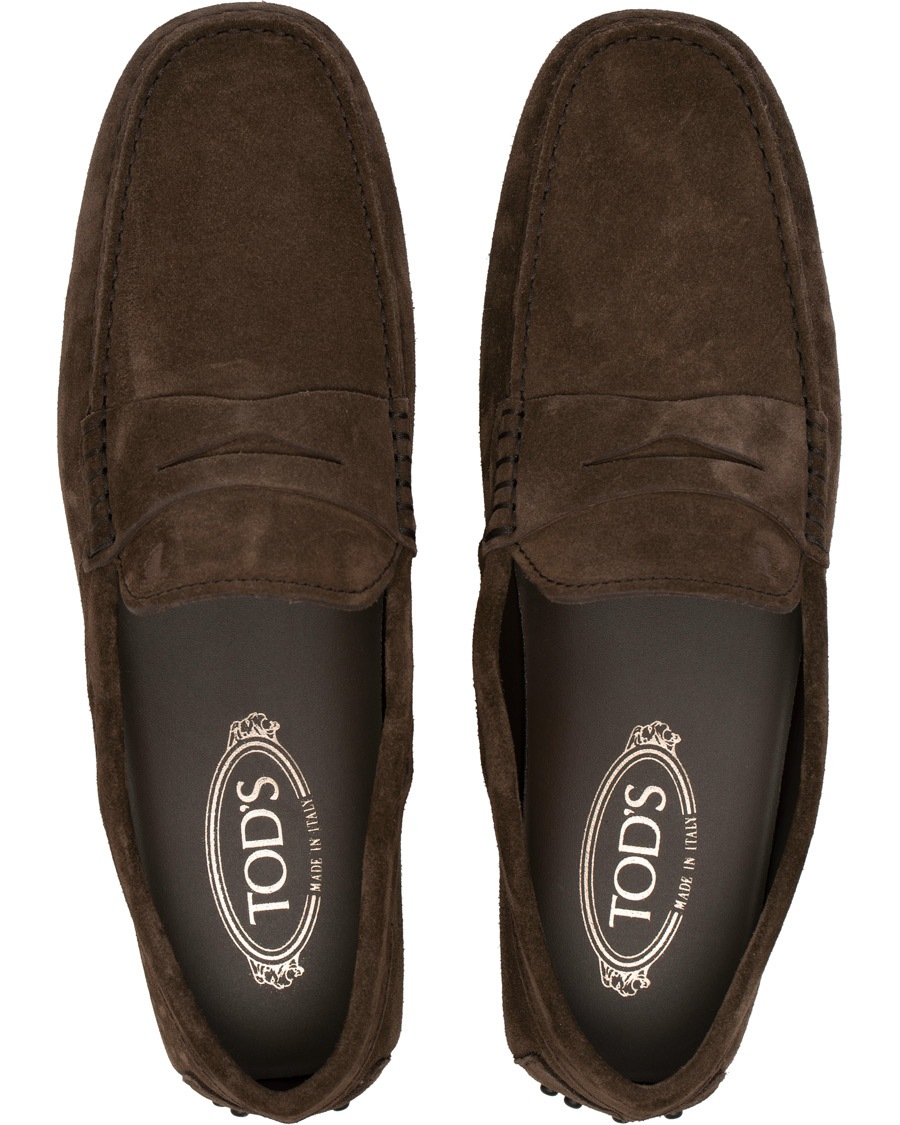 Herre | Tod's City Gommino Loafer Dark Brown Suede | Tod's | City Gommino Loafer Dark Brown Suede