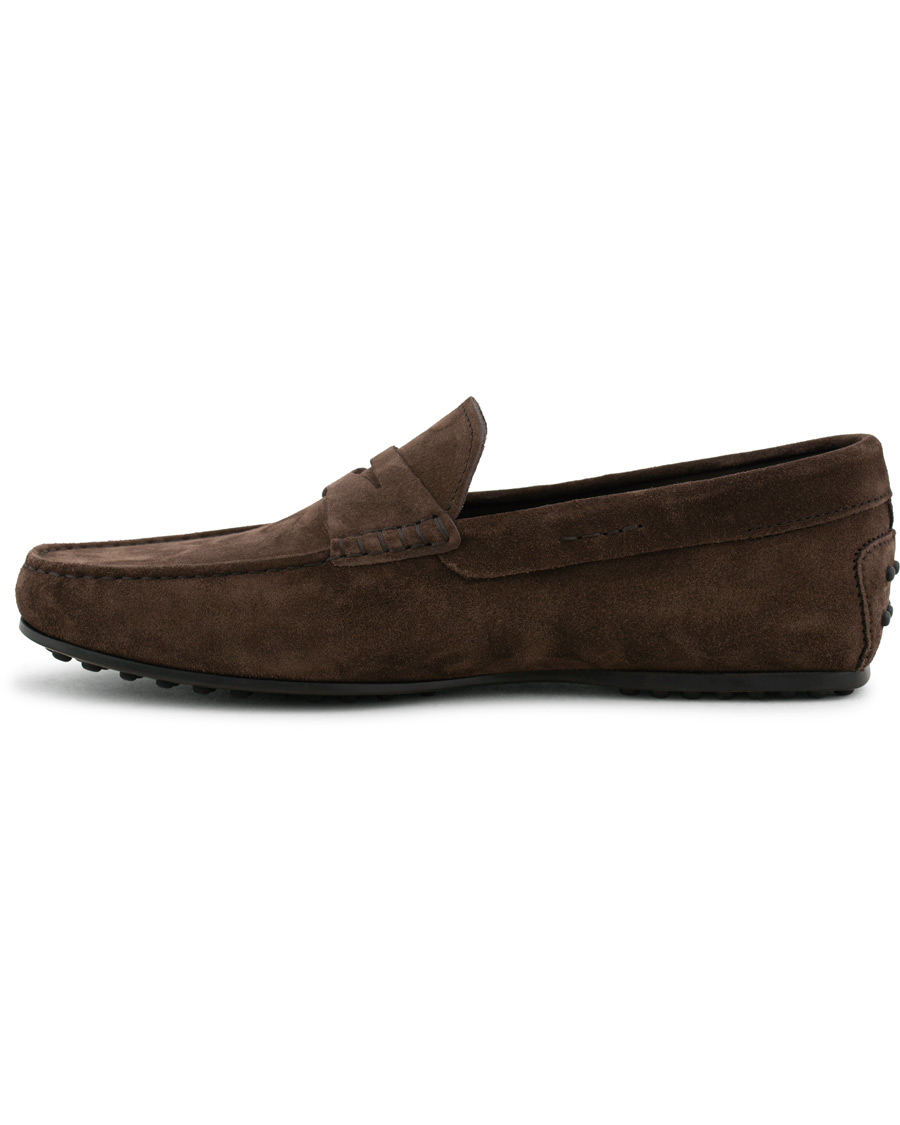 Herre | Tod's City Gommino Loafer Dark Brown Suede | Tod's | City Gommino Loafer Dark Brown Suede