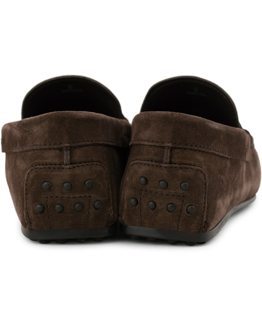 Herre | Tod's City Gommino Loafer Dark Brown Suede | Tod's | City Gommino Loafer Dark Brown Suede