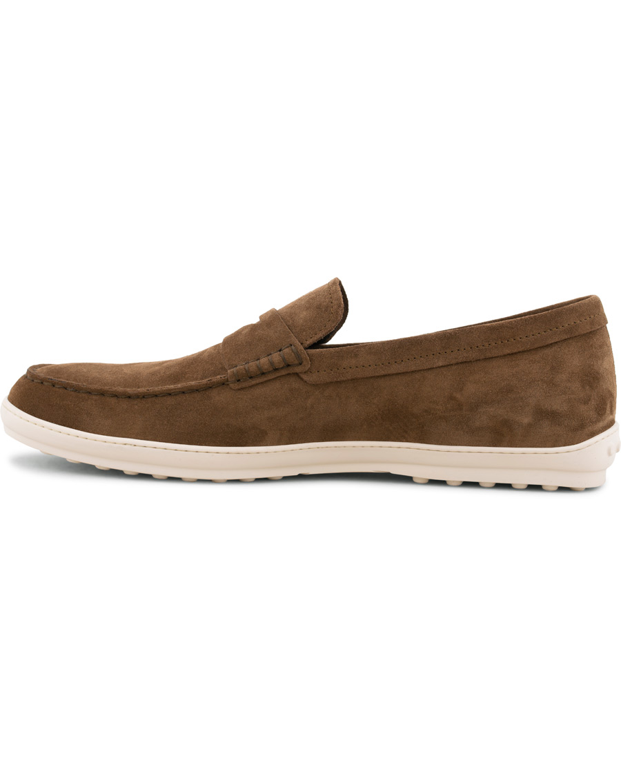 Herre | Tod's Moccassino Gomma Pennyloafer Tobacco Suede | Tod's | Moccassino Gomma Pennyloafer Tobacco Suede