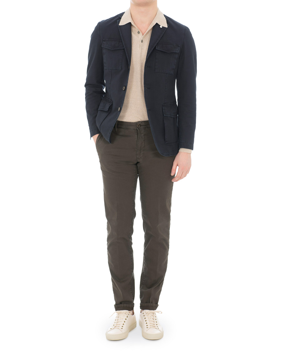 Herre | Dressjakker | L.B.M. 1911 | Cotton Safari Blazer Navy