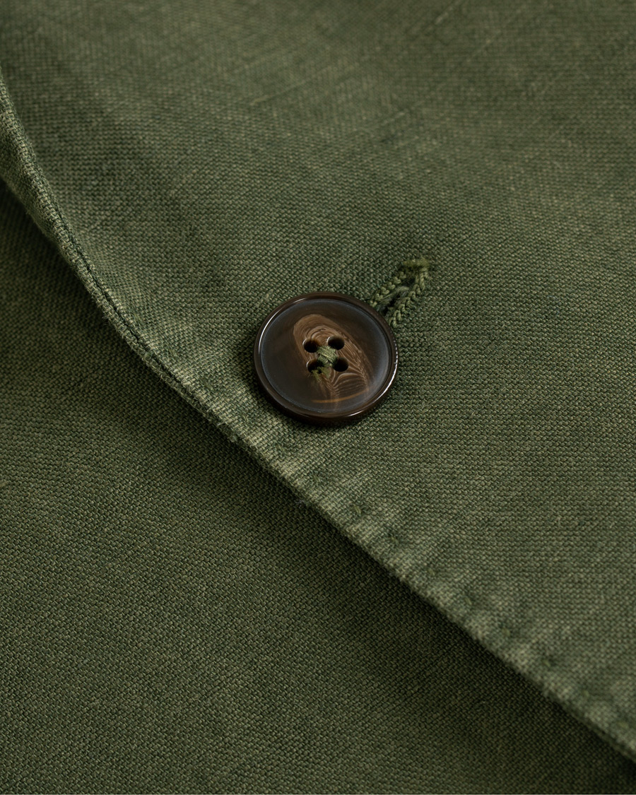 Herre | Dressjakker | L.B.M. 1911 | Jack Regular Fit Linen Blazer Military Green