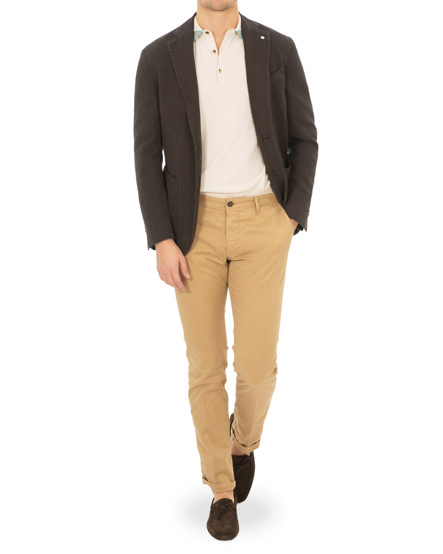 Herre | Dressjakker | L.B.M. 1911 | Jack Regular Fit Structured Linen Blazer Dark Brown
