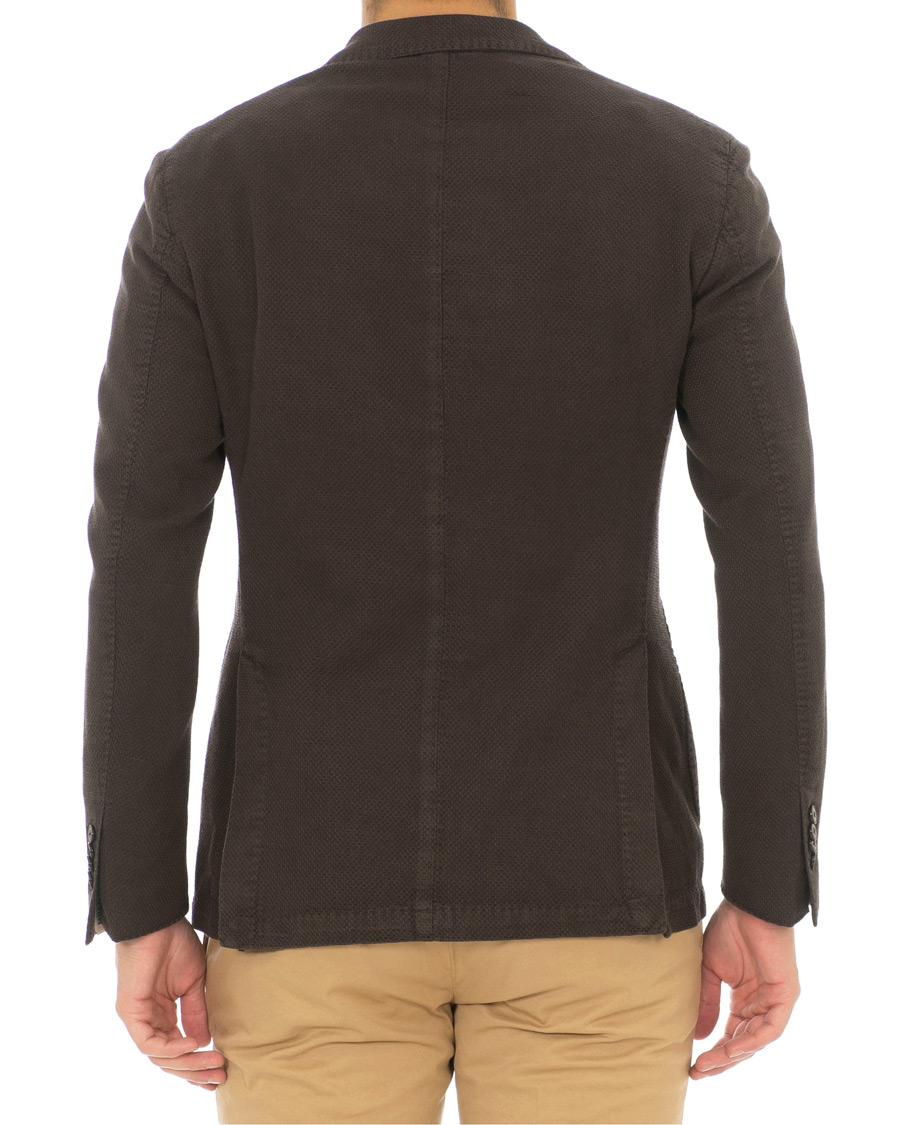 Herre | Dressjakker | L.B.M. 1911 | Jack Regular Fit Structured Linen Blazer Dark Brown