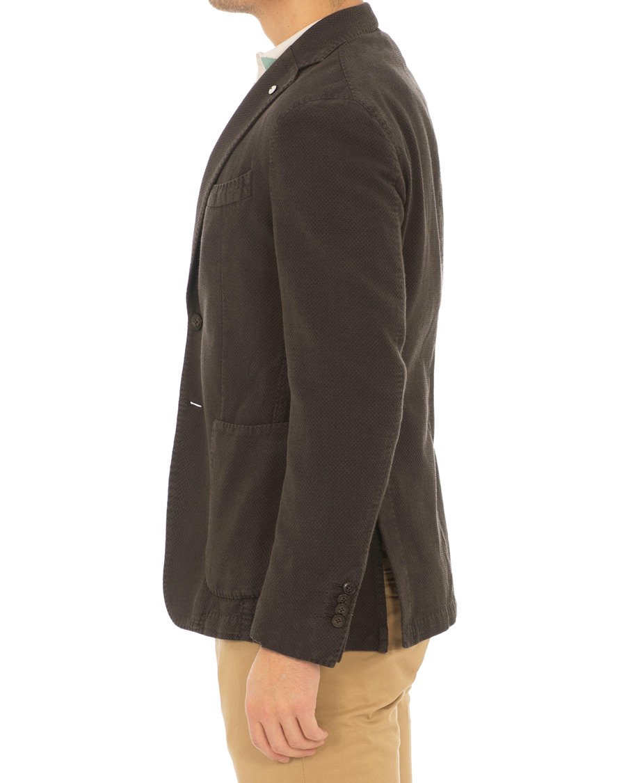 Herre | Dressjakker | L.B.M. 1911 | Jack Regular Fit Structured Linen Blazer Dark Brown
