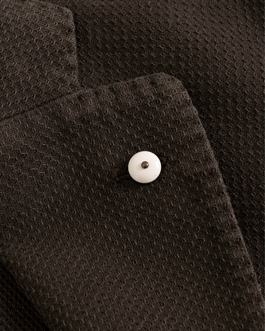 Herre | Dressjakker | L.B.M. 1911 | Jack Regular Fit Structured Linen Blazer Dark Brown