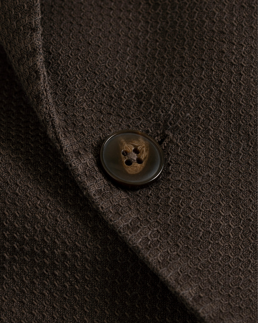 Herre | Dressjakker | L.B.M. 1911 | Jack Regular Fit Structured Linen Blazer Dark Brown