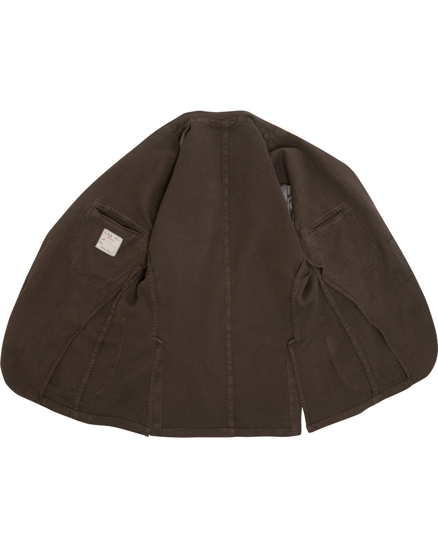 Herre | Dressjakker | L.B.M. 1911 | Jack Regular Fit Structured Linen Blazer Dark Brown
