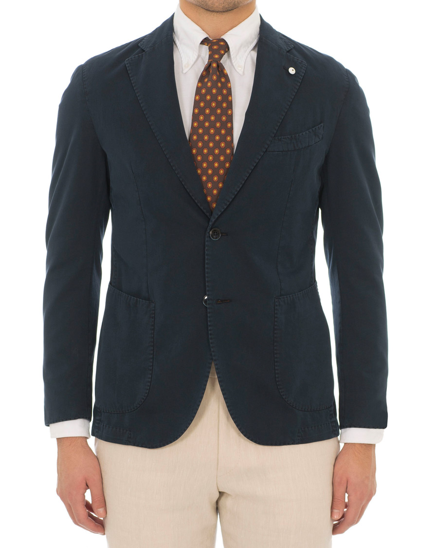 Herre | Dressjakker | L.B.M. 1911 | Jack Regular Fit Cotton Stretch Blazer Navy