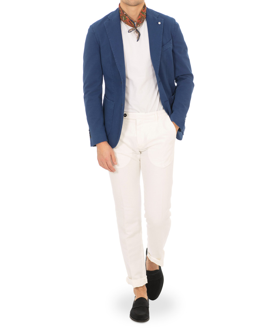 Herre | Dressjakker | L.B.M. 1911 | Jack Slim Fit Cotton Stretch Structured Blazer Dark Blue