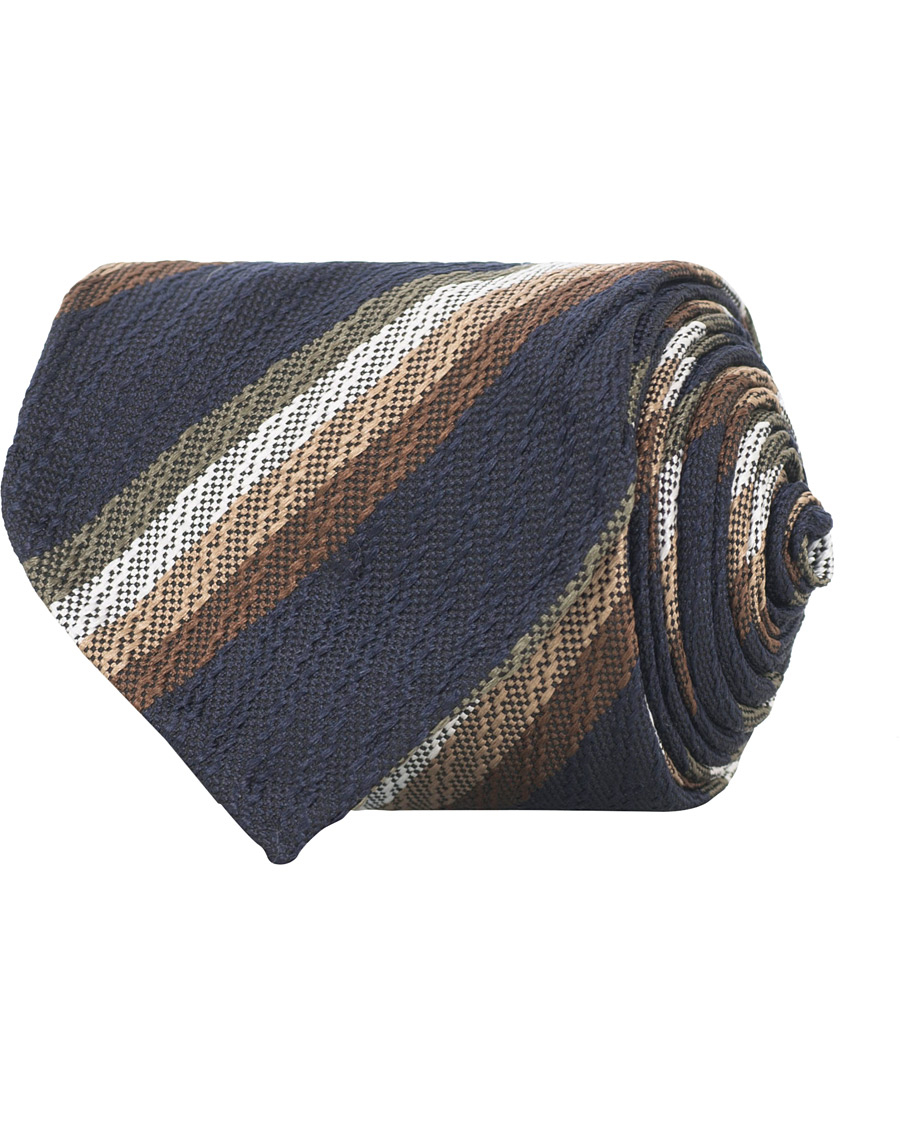Herre | Drake's Hand Rolled Silk 8 cm Tie Navy | Drake's | Hand Rolled Silk 8 cm Tie Navy
