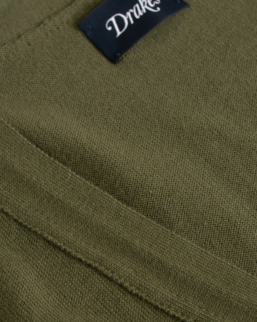 Herre | Gensere | Drake's | Cotton Slipover Green