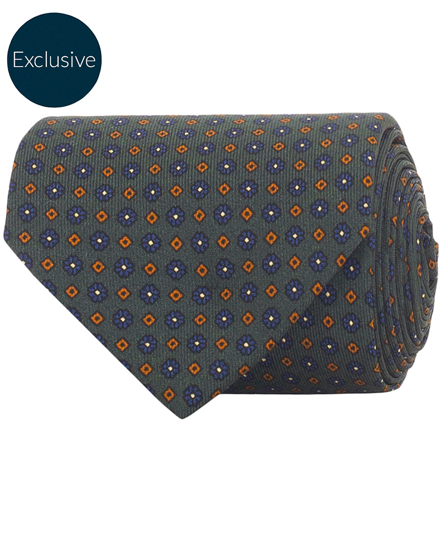 Herre | Drake's MTO Silk 8 cm Tie Green | Drake's | MTO Silk 8 cm Tie Green