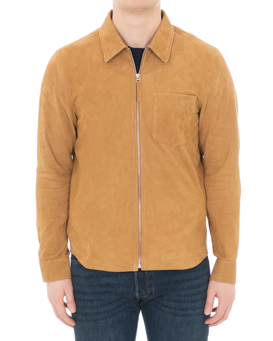 Herre | Jakker | Our Legacy | Suede Zip Shirt Jacket Sand