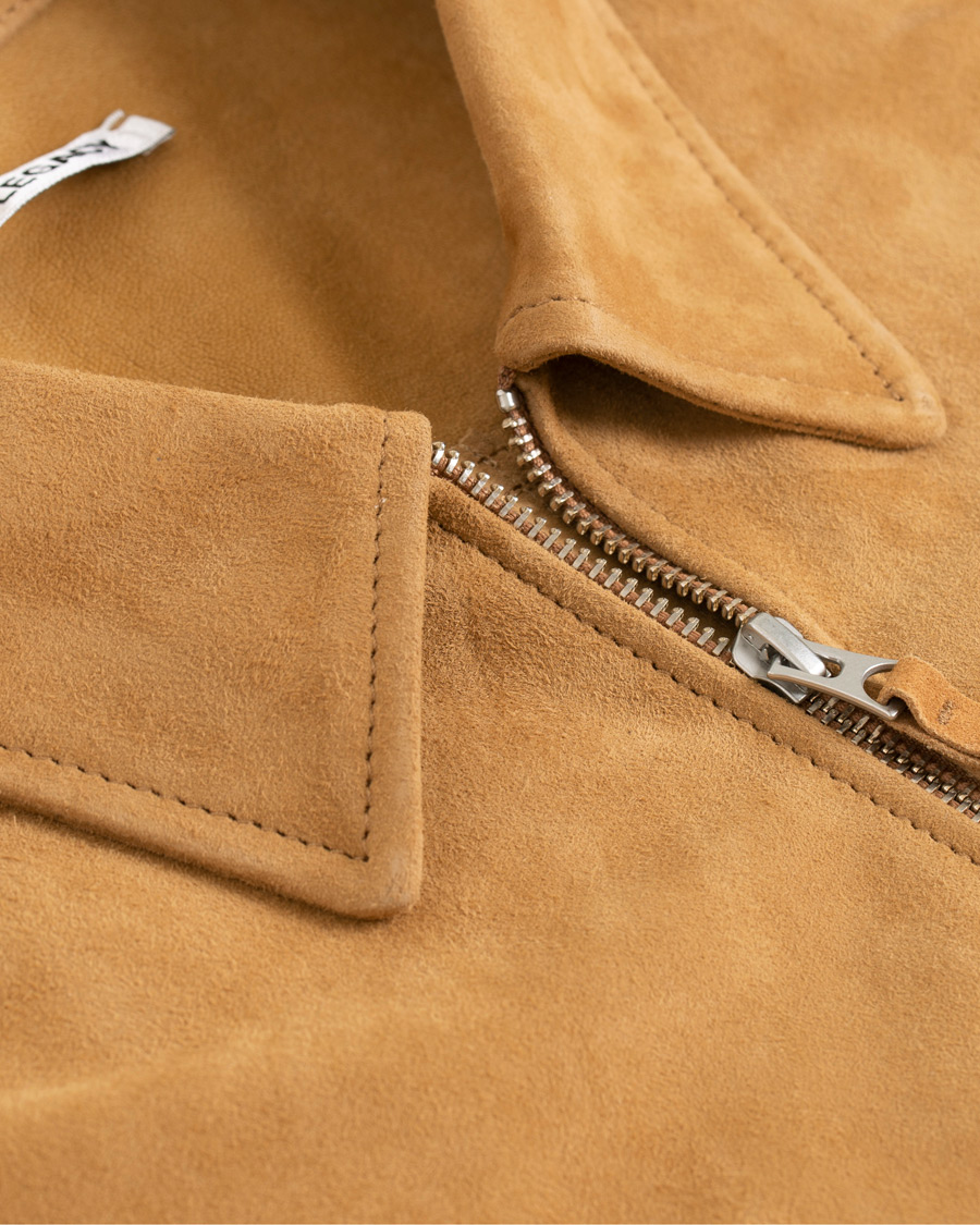 Herre | Jakker | Our Legacy | Suede Zip Shirt Jacket Sand