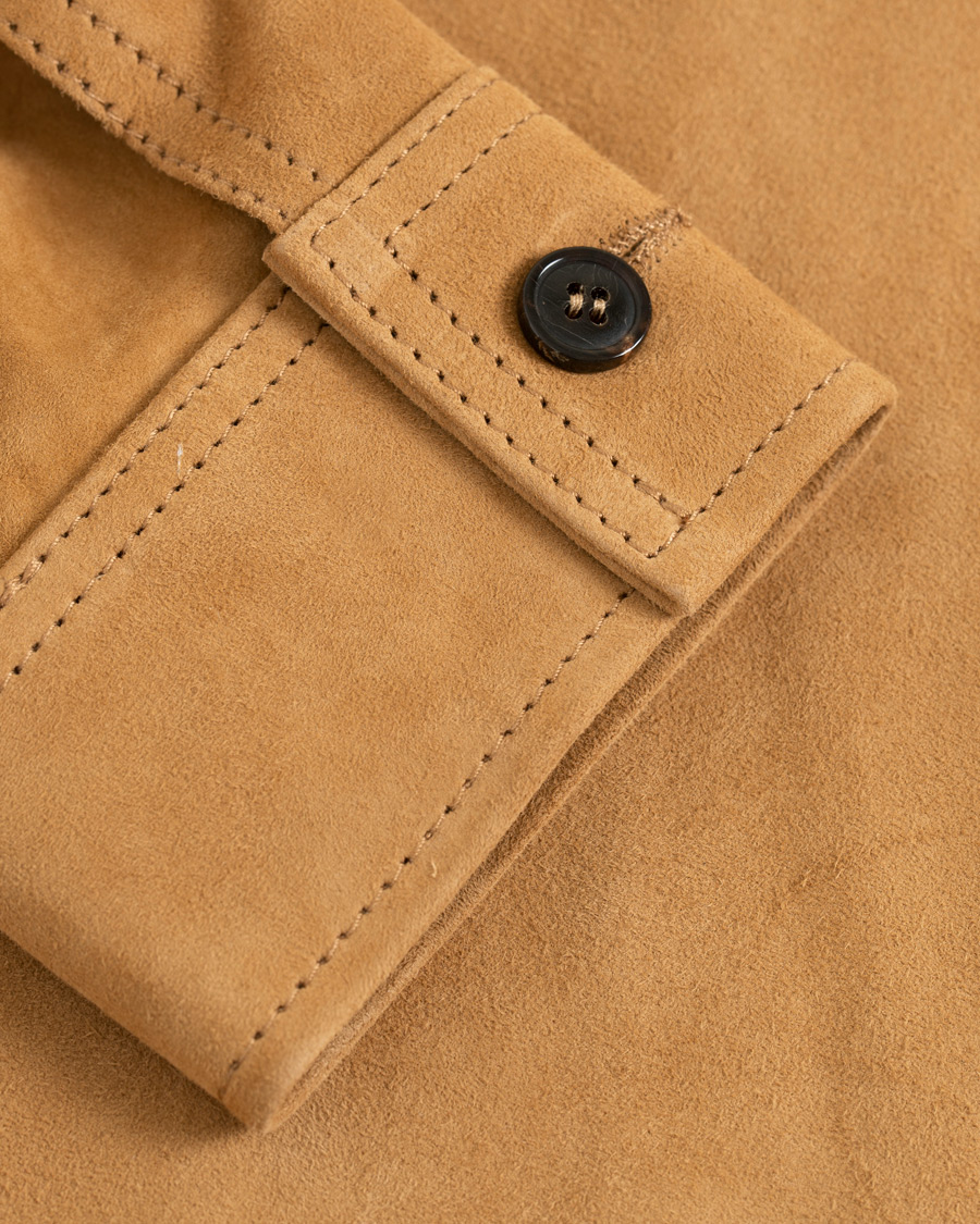 Herre | Jakker | Our Legacy | Suede Zip Shirt Jacket Sand