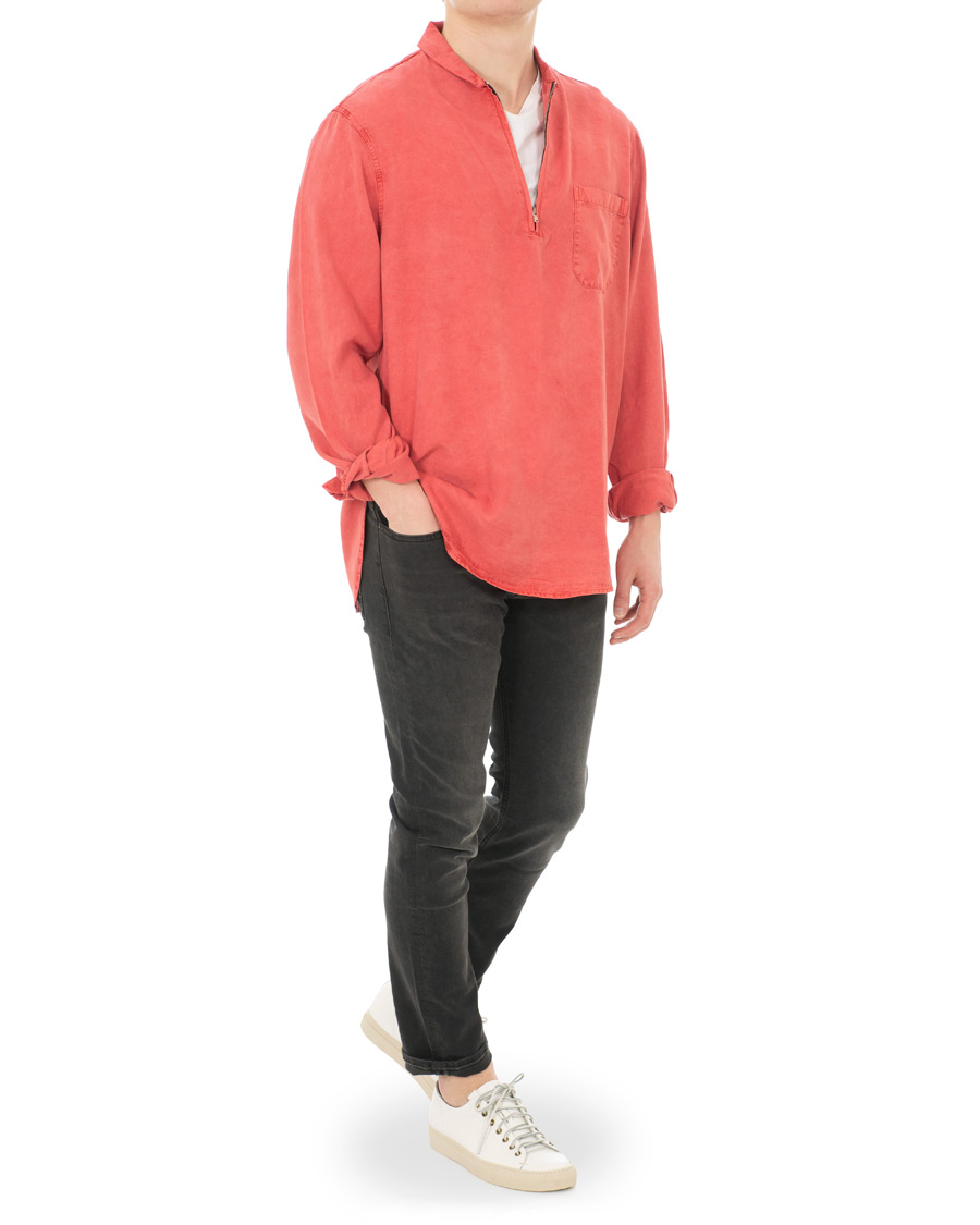 Herre | Skjorter | Our Legacy | Shawl Zip Shirt Clear Red
