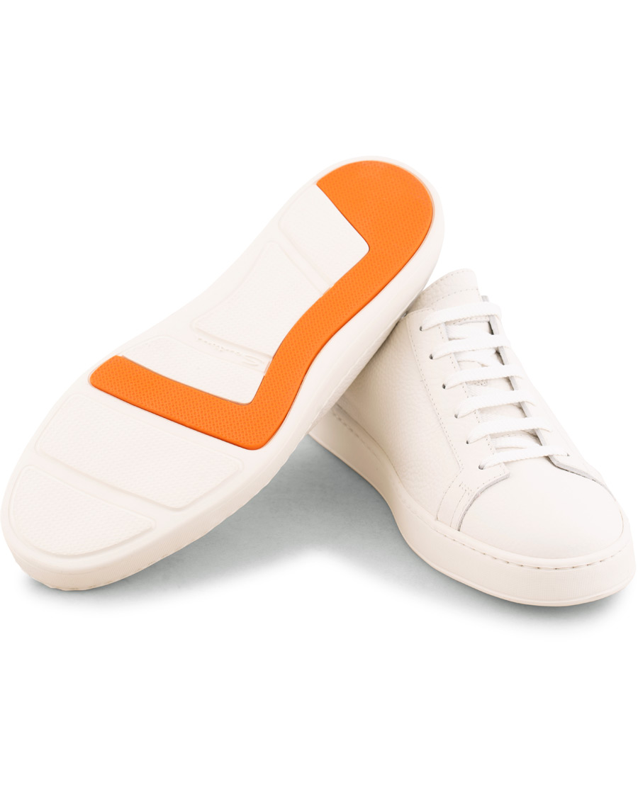 Herre |  | Santoni | Cleanic Sneaker White Calf