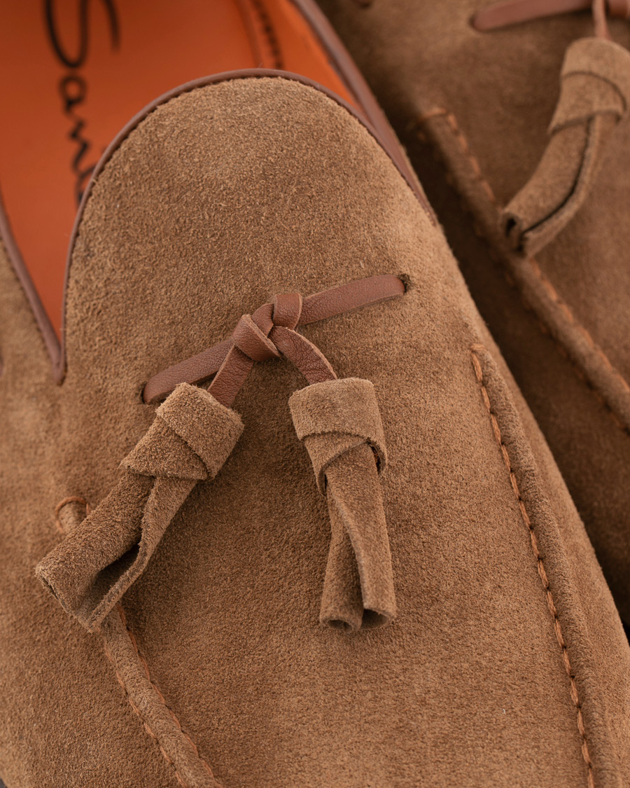 Herre | Santoni Carlos Tassel Loafer Snuff Suede | Santoni | Carlos Tassel Loafer Snuff Suede