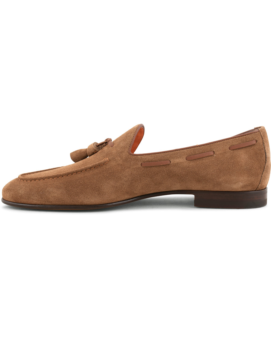 Herre | Santoni Carlos Tassel Loafer Snuff Suede | Santoni | Carlos Tassel Loafer Snuff Suede