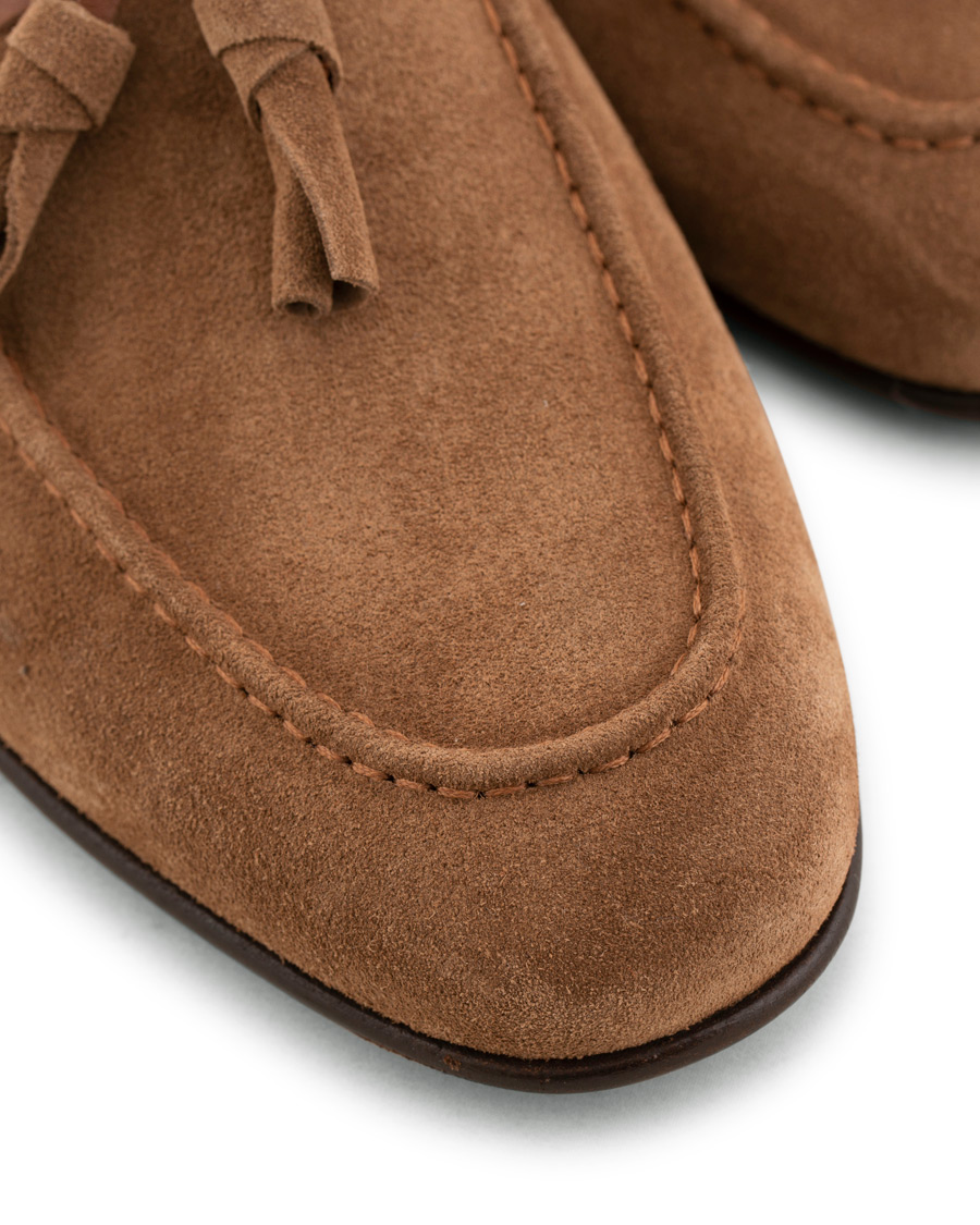 Herre | Santoni Carlos Tassel Loafer Snuff Suede | Santoni | Carlos Tassel Loafer Snuff Suede