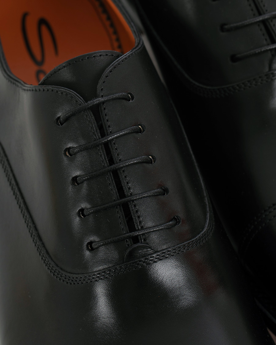 Herre | Santoni Wilson Oxford Black Calf | Santoni | Wilson Oxford Black Calf