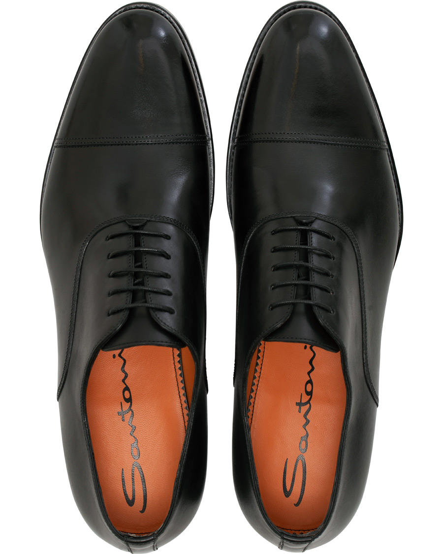 Herre | Santoni Wilson Oxford Black Calf | Santoni | Wilson Oxford Black Calf