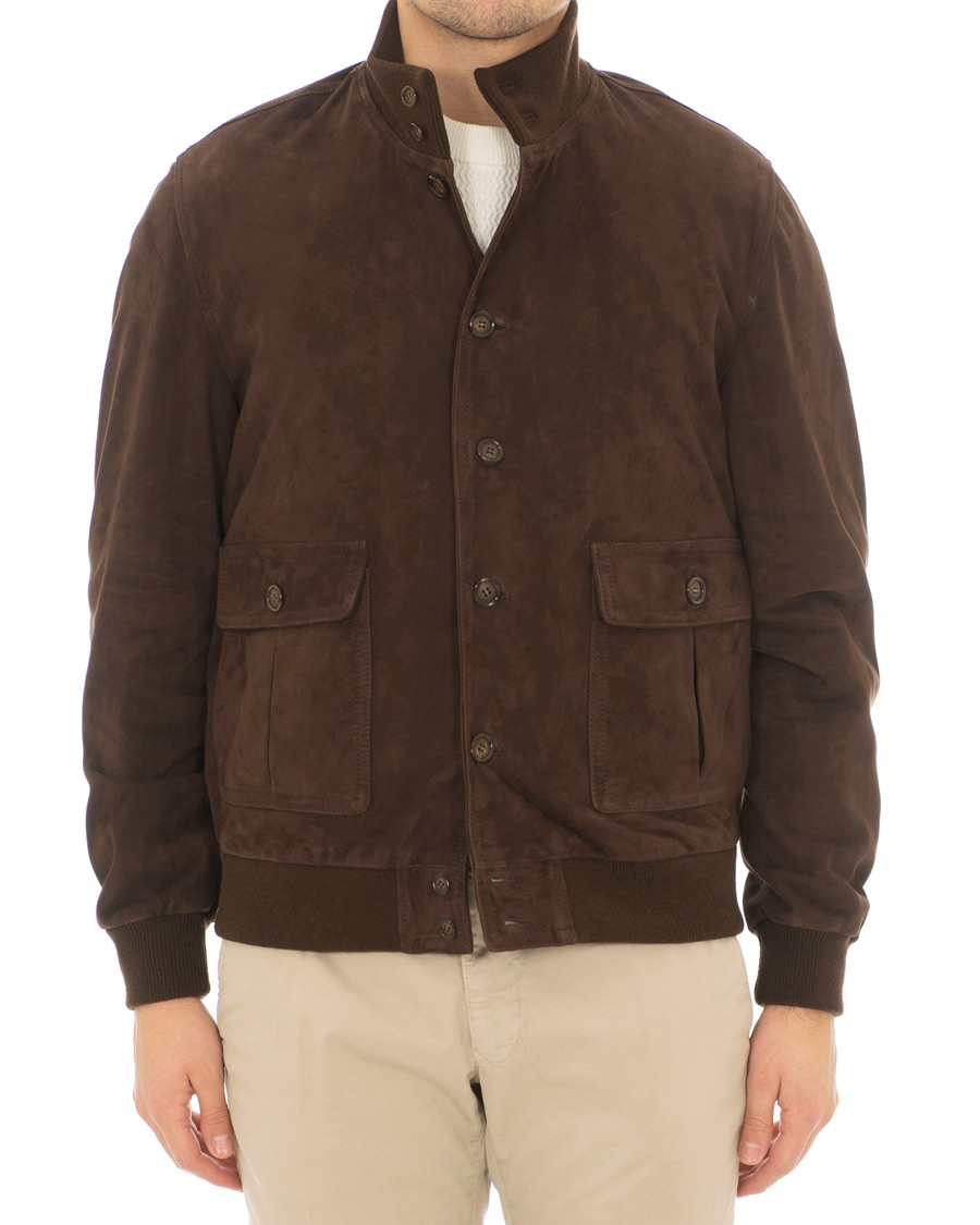 Herre | Jakker | Valstar | Valstarino Suede Jacket Dark Brown