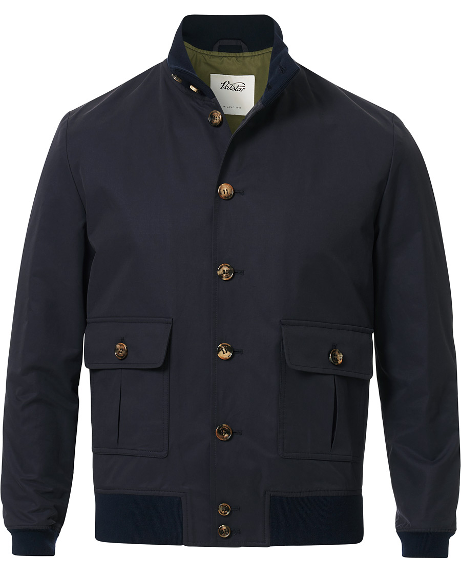 Herre | Jakker | Valstar | Valstarino Water Repellent Cotton Jacket Navy