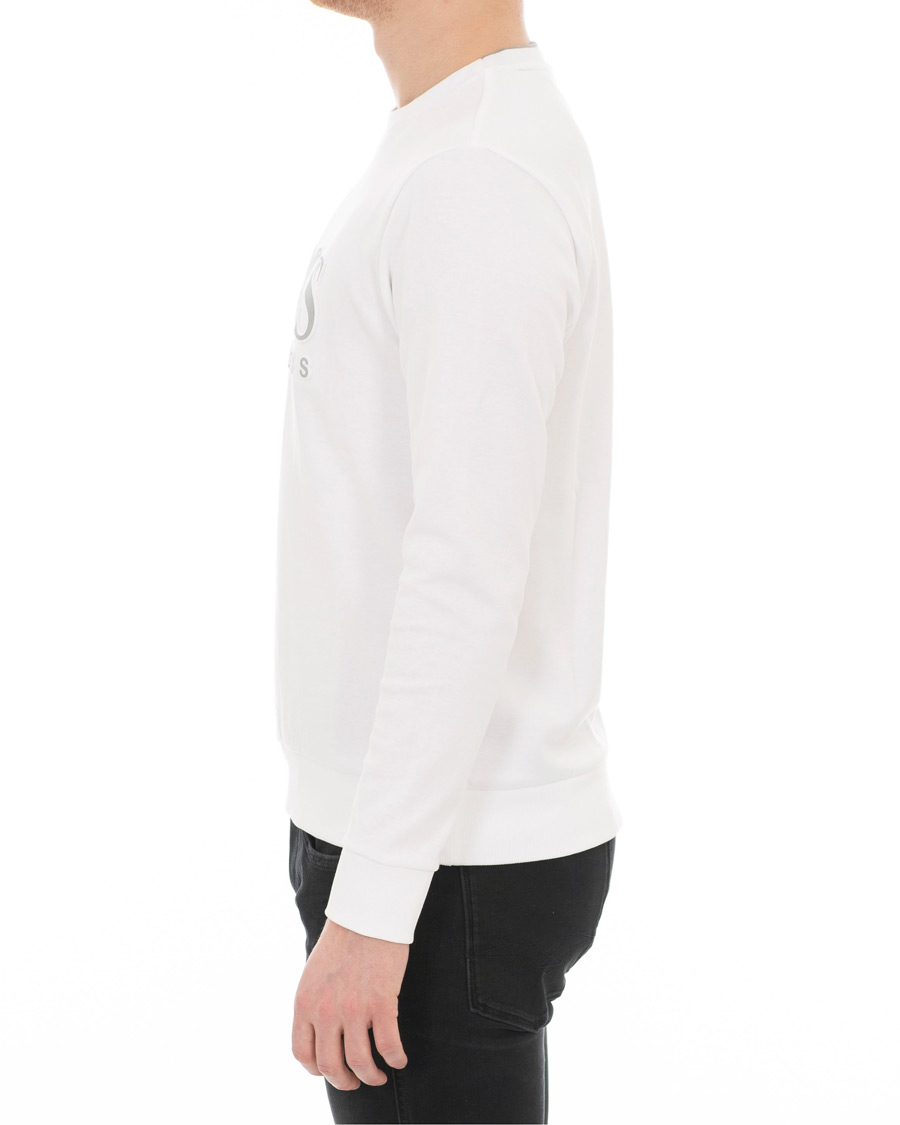 Herre | Gensere | BOSS GREEN | BOSS Athleisure Salbo Crew Neck Sweatshirt White
