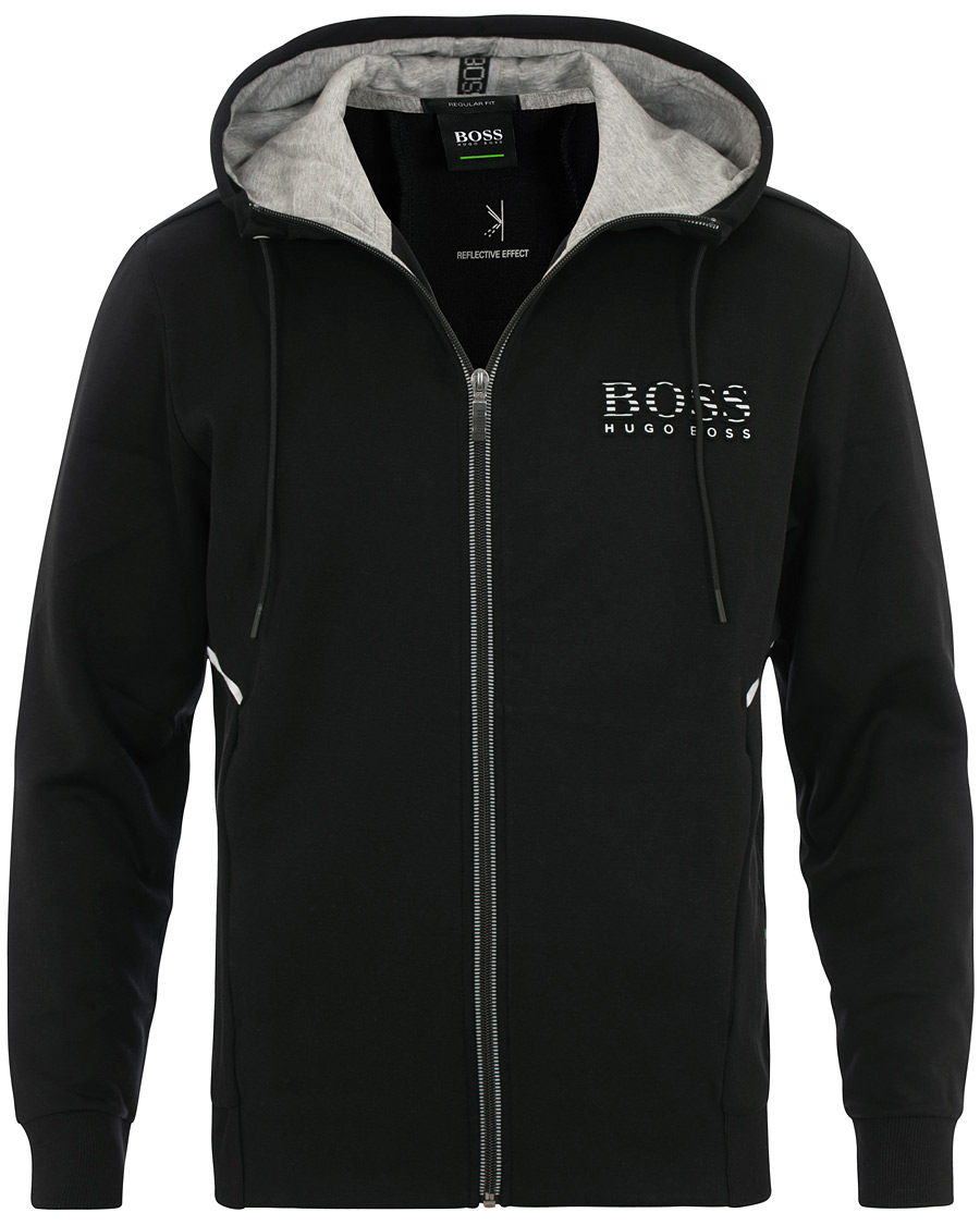 Herre | Gensere | BOSS GREEN | BOSS Athleisure Saggy Full Zip Hoodie Black