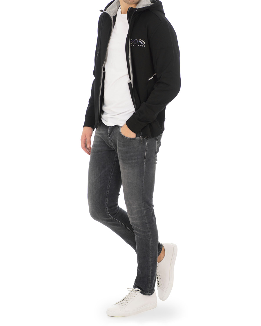 Herre | Gensere | BOSS GREEN | BOSS Athleisure Saggy Full Zip Hoodie Black