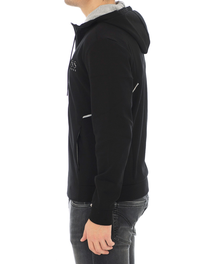 Herre | Gensere | BOSS GREEN | BOSS Athleisure Saggy Full Zip Hoodie Black