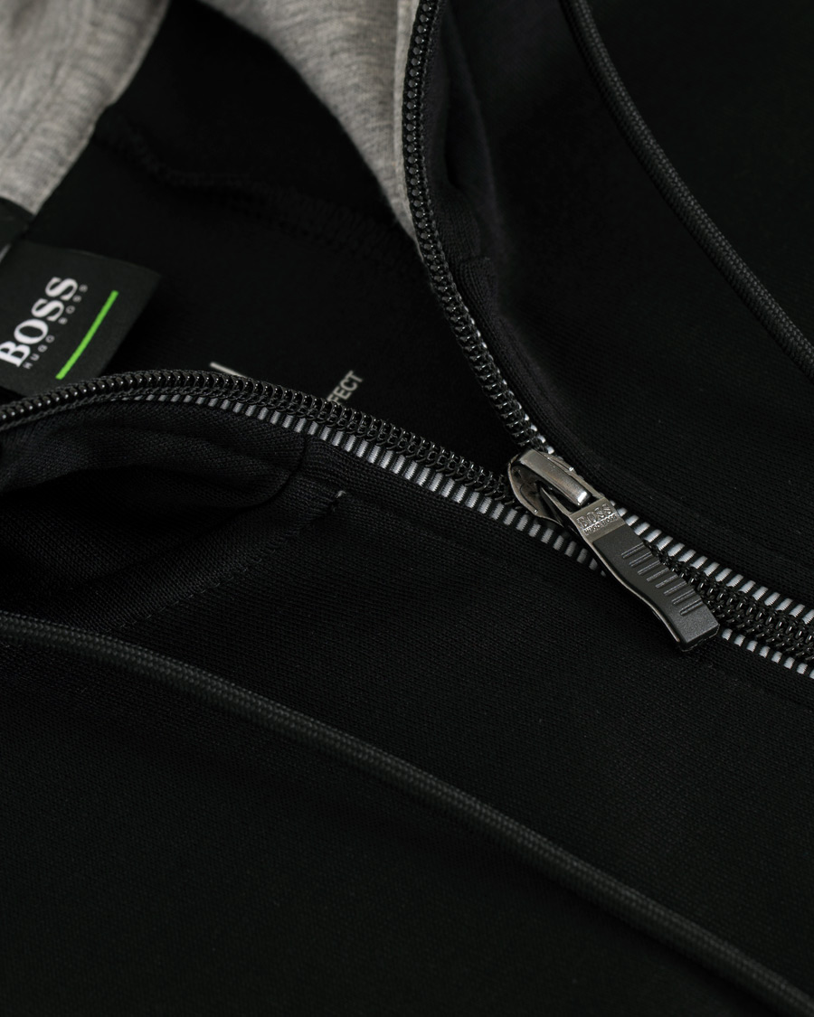 Herre | Gensere | BOSS GREEN | BOSS Athleisure Saggy Full Zip Hoodie Black