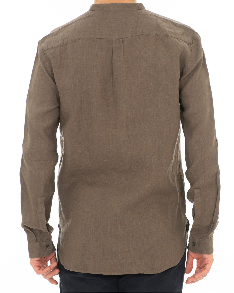 Herre | Skjorter | HUGO | Edyson Grandad Collar Shirt Medium Brown
